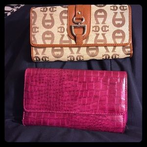 Two large wallet clutches